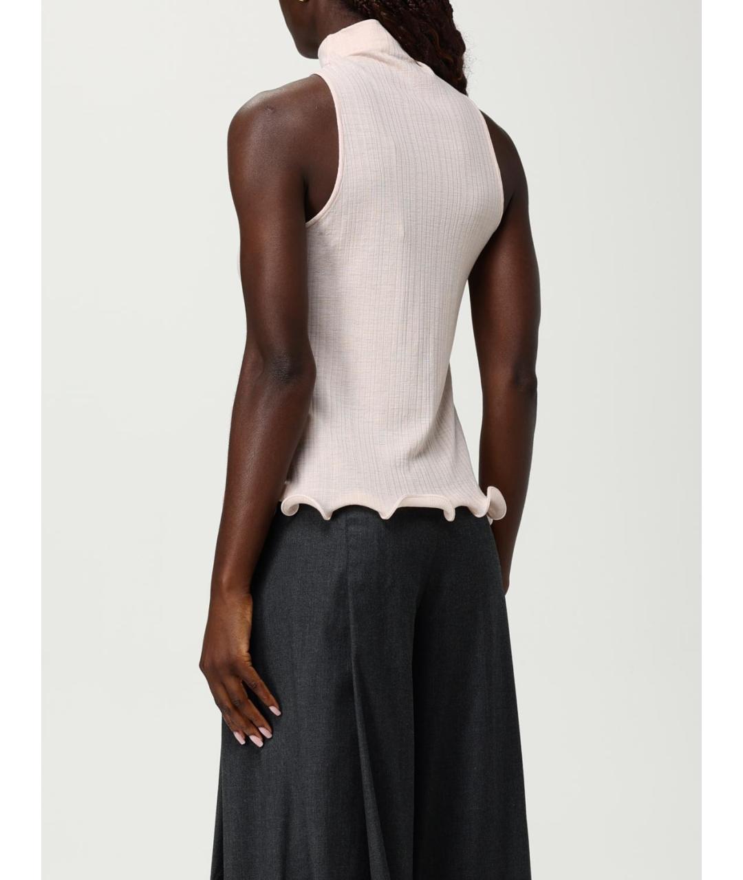 FENDI Розовая полиэстеровая майка, фото 4