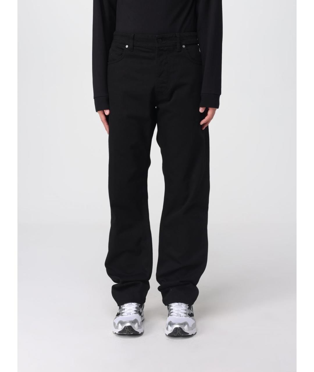 STONE ISLAND Черные хлопковые прямые джинсы, фото 5