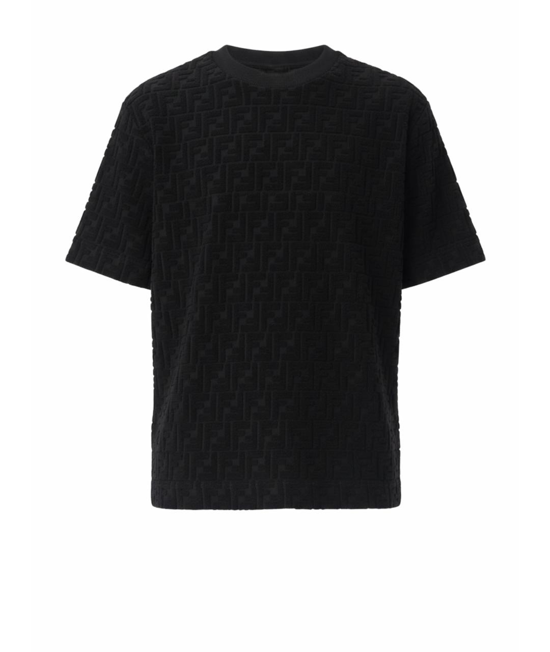 FENDI Черная хлопковая футболка, фото 1