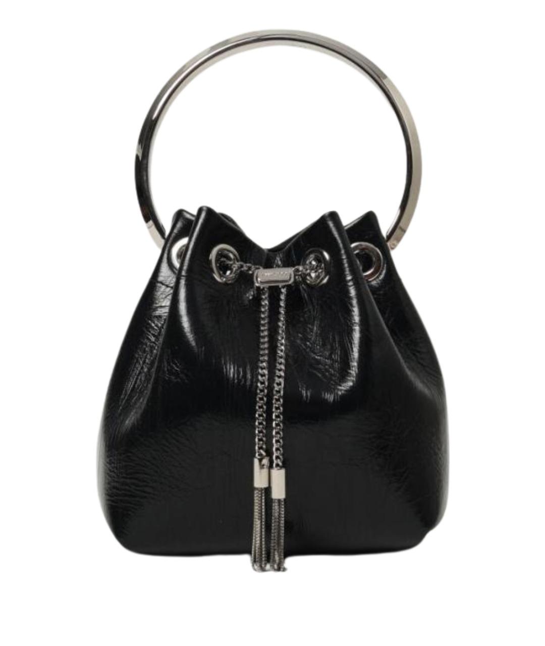JIMMY CHOO Черная кожаная сумка с короткими ручками, фото 1