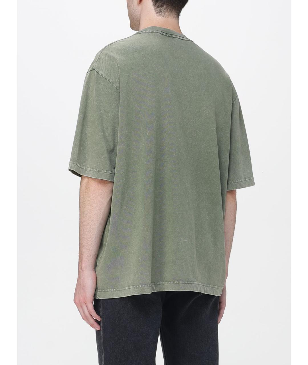 GUCCI Хаки хлопковая футболка, фото 3