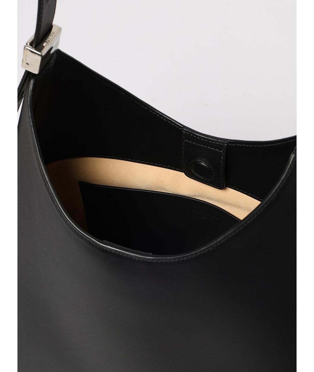 JIL SANDER Черная кожаная сумка через плечо, фото 5