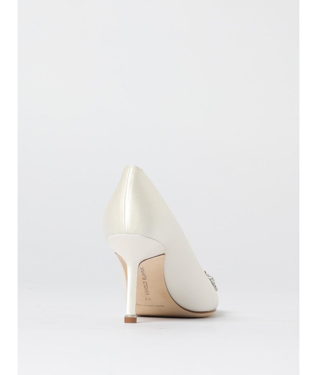 MANOLO BLAHNIK Бежевые текстильные туфли, фото 3