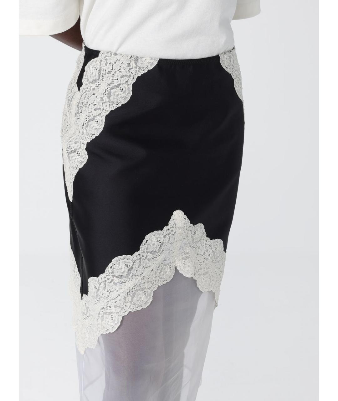 JIL SANDER Черная полиэстеровая юбка миди, фото 5