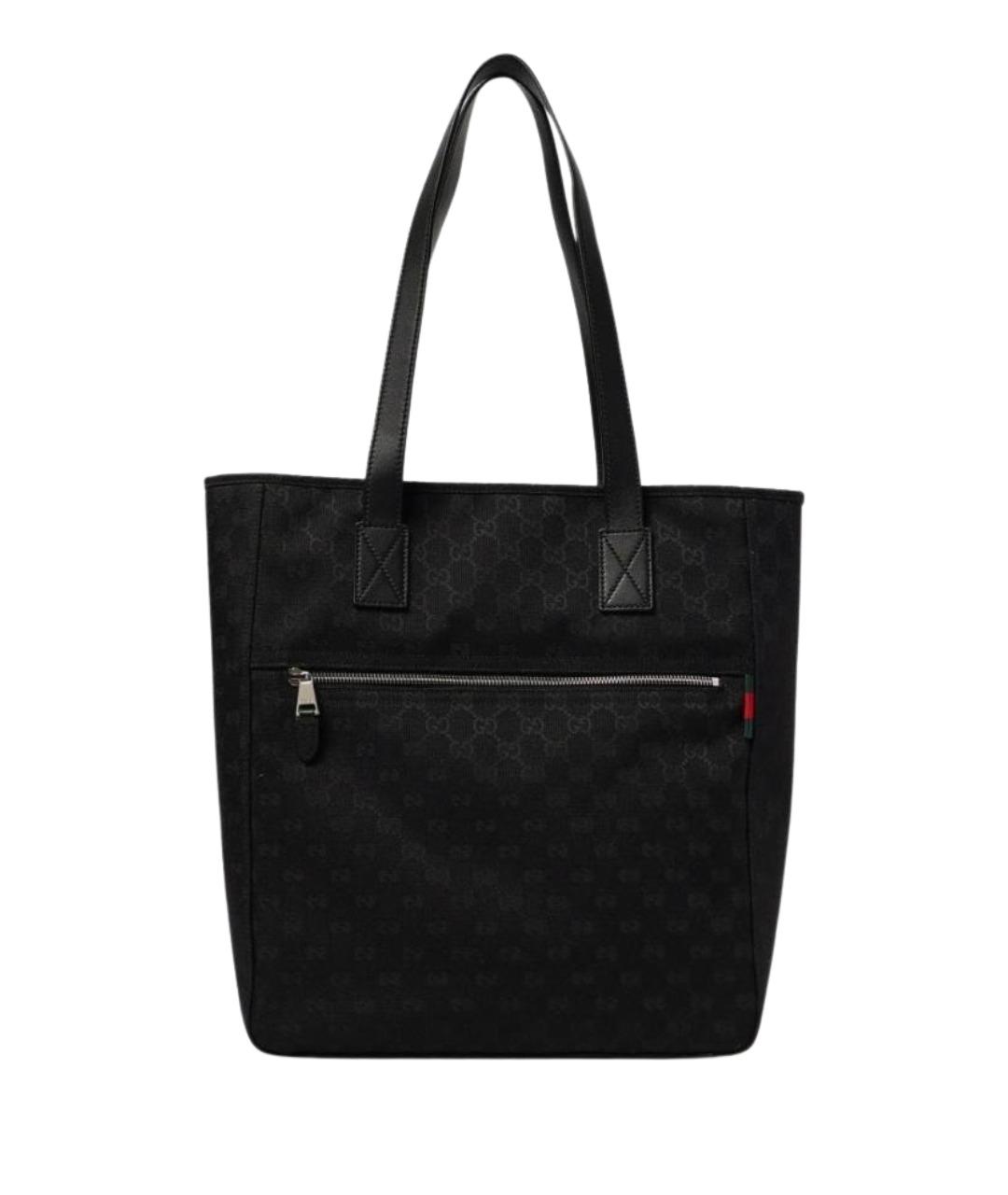 GUCCI Черная синтетическая сумка тоут, фото 1