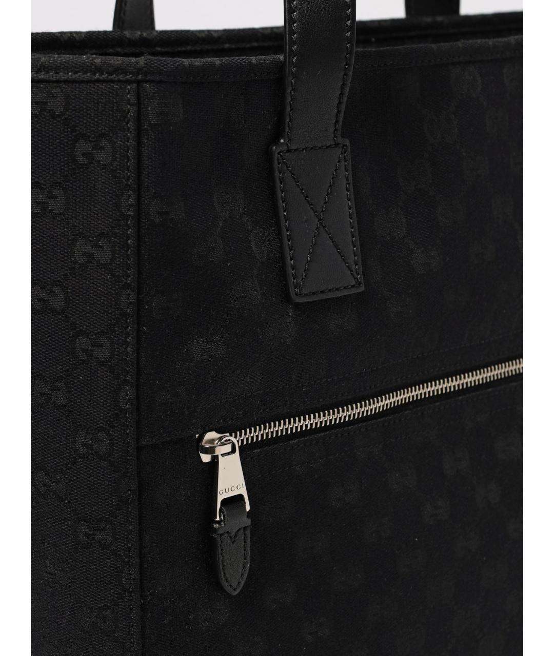 GUCCI Черная синтетическая сумка тоут, фото 4