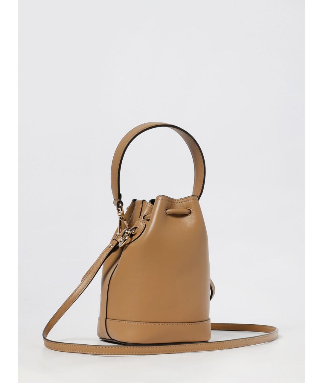 FENDI Коричневая кожаная сумка через плечо, фото 3