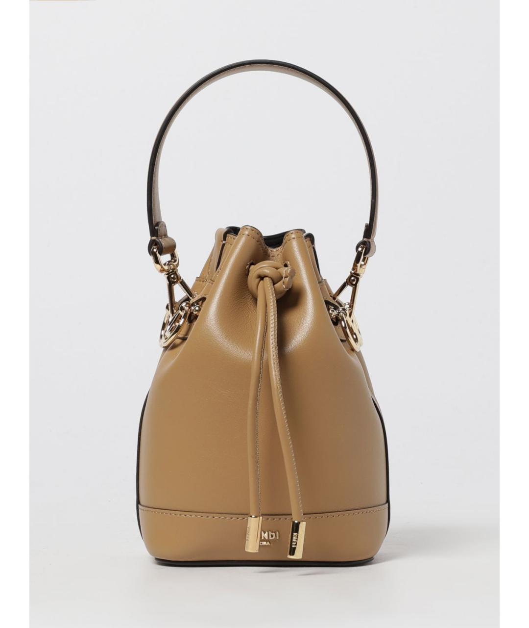 FENDI Коричневая кожаная сумка через плечо, фото 6