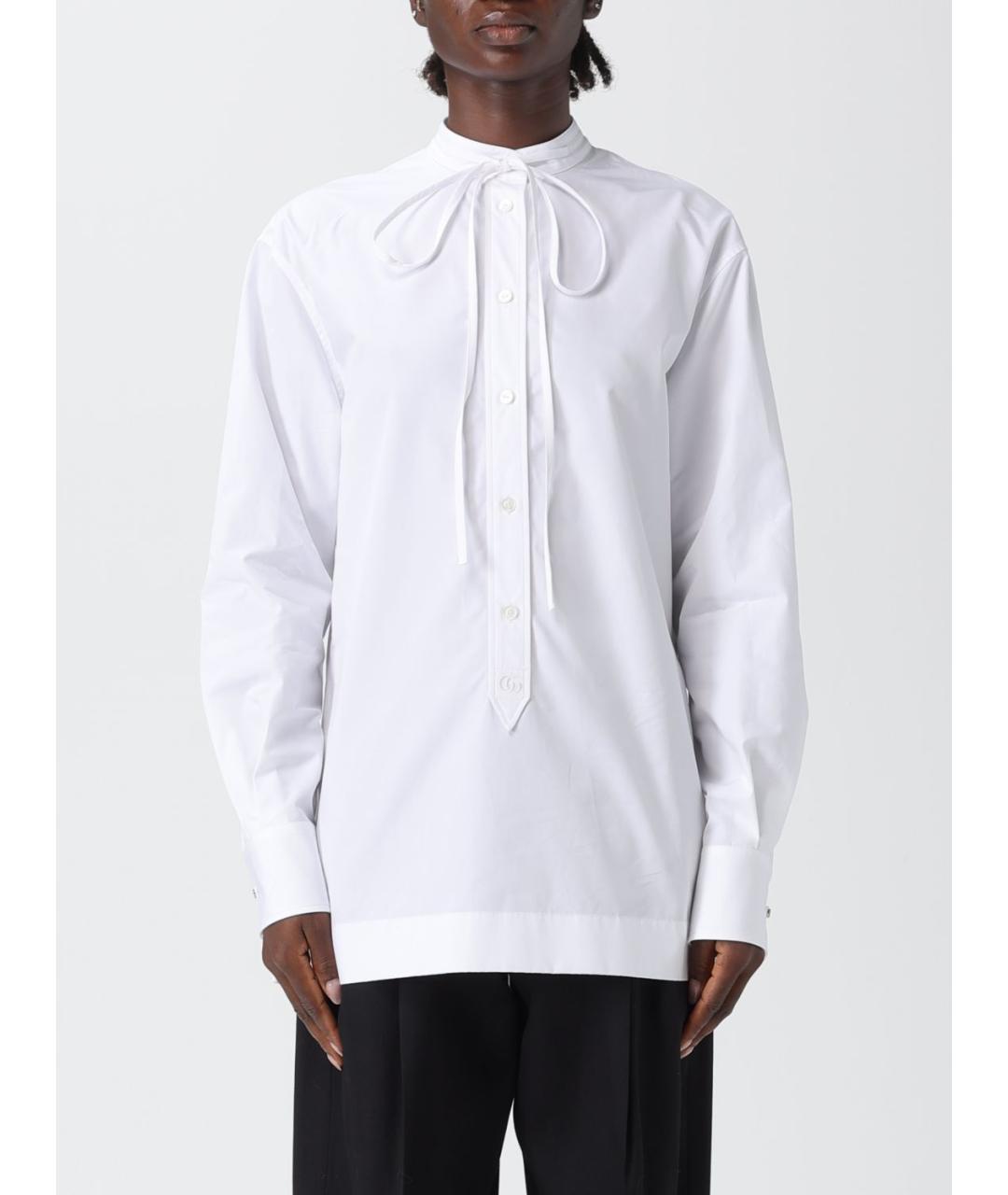 GUCCI Белая хлопковая рубашка, фото 6