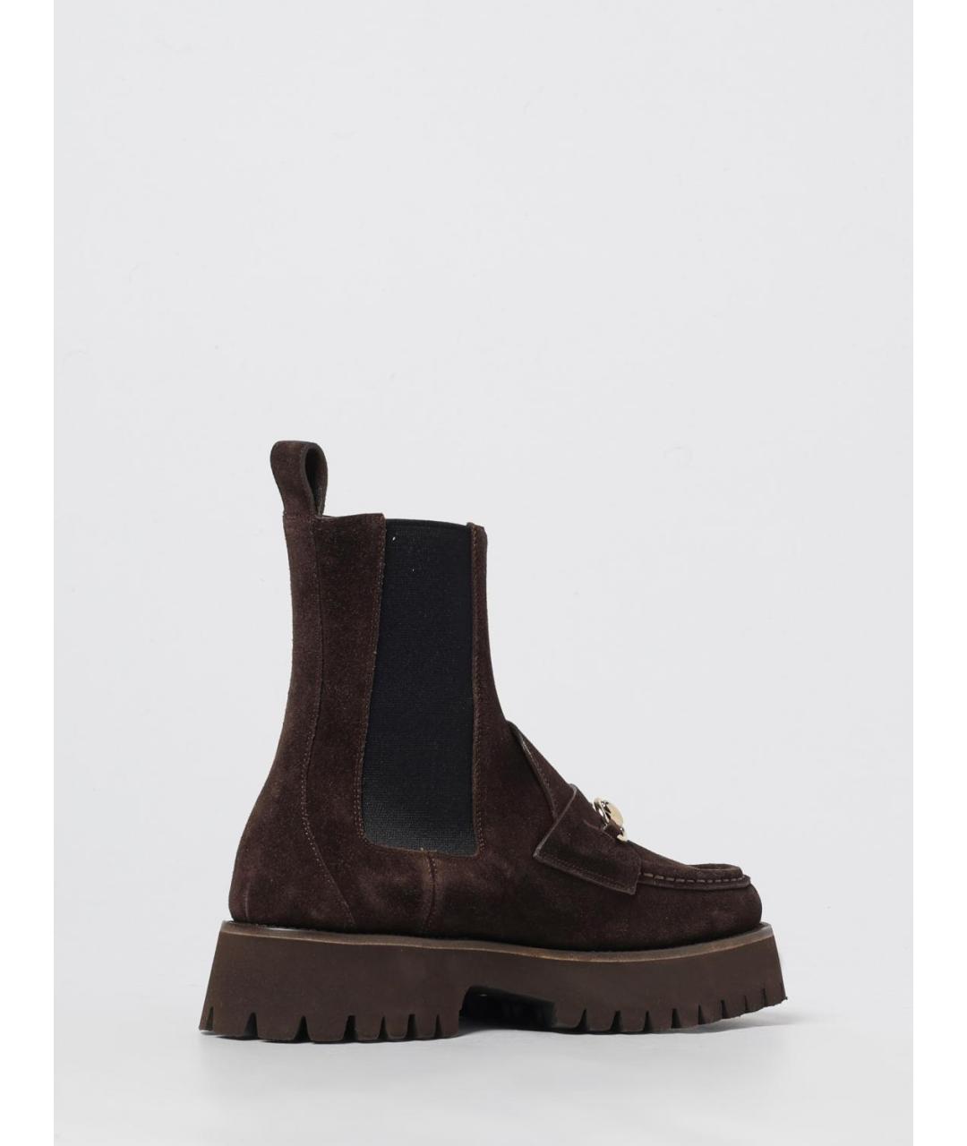 GUCCI Коричневые замшевые ботинки, фото 3