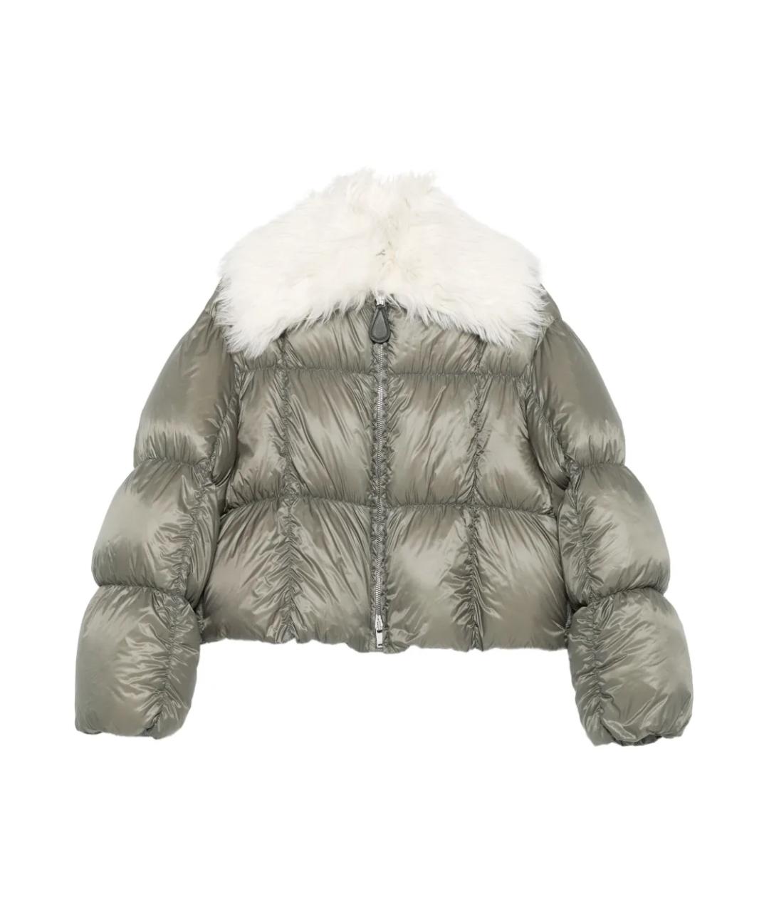 JIL SANDER Зеленый полиамидовый пуховик, фото 1