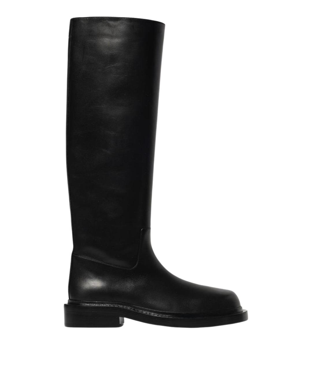 JIL SANDER Черные кожаные сапоги, фото 1