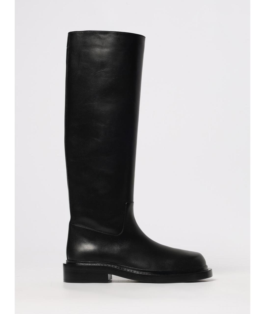 JIL SANDER Черные кожаные сапоги, фото 5