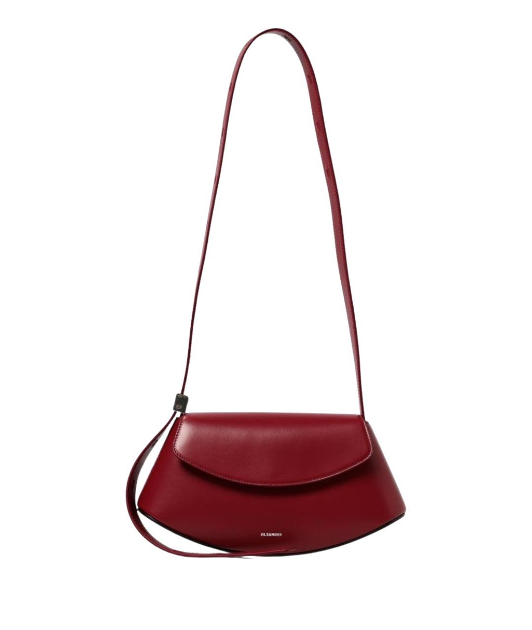 JIL SANDER Красная кожаная сумка через плечо, фото 1