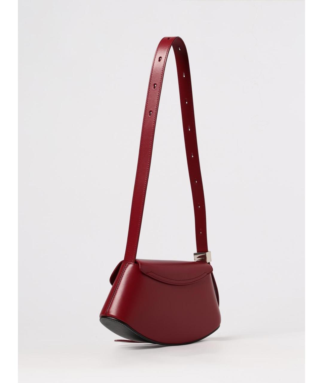 JIL SANDER Красная кожаная сумка через плечо, фото 3