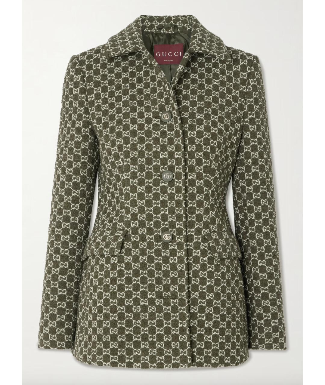 GUCCI Зеленый хлопковый жакет/пиджак, фото 7