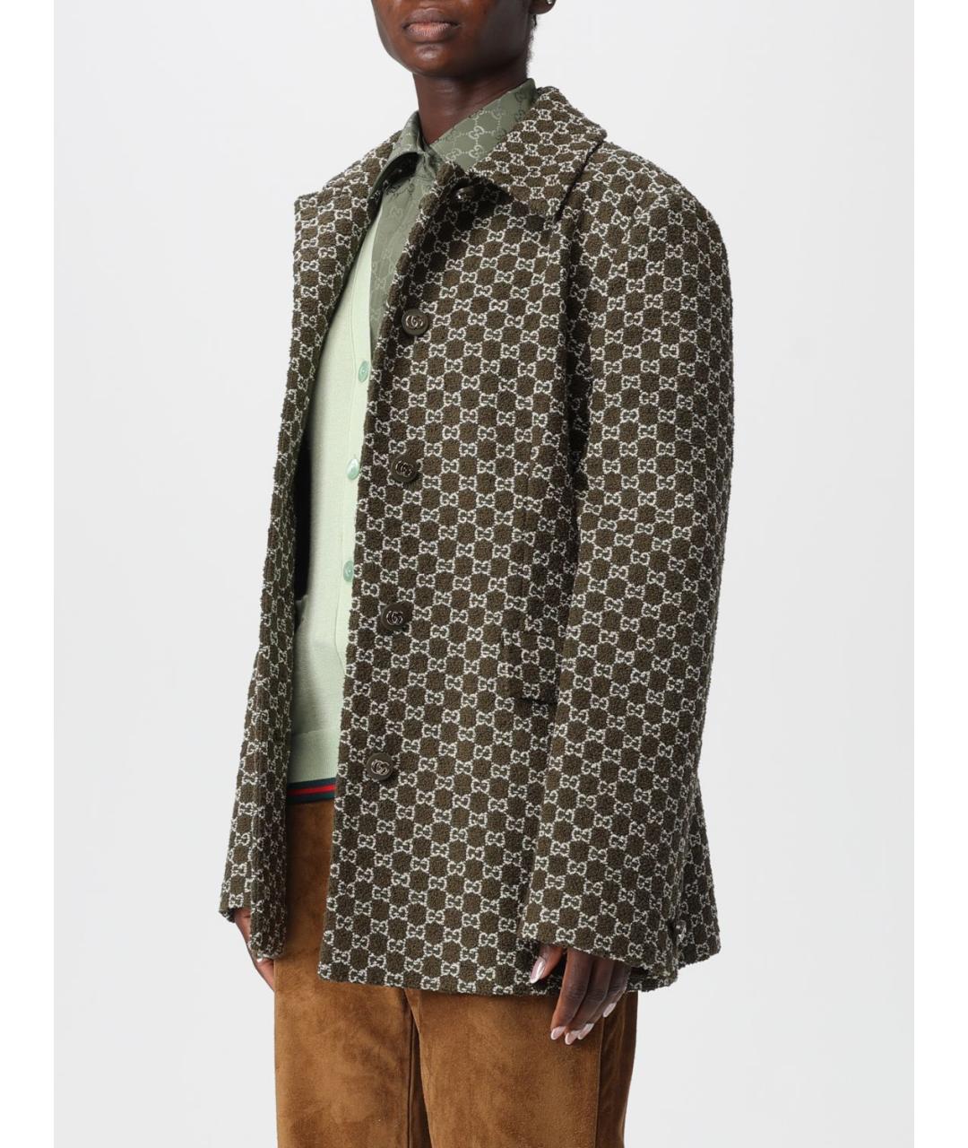 GUCCI Зеленый хлопковый жакет/пиджак, фото 5