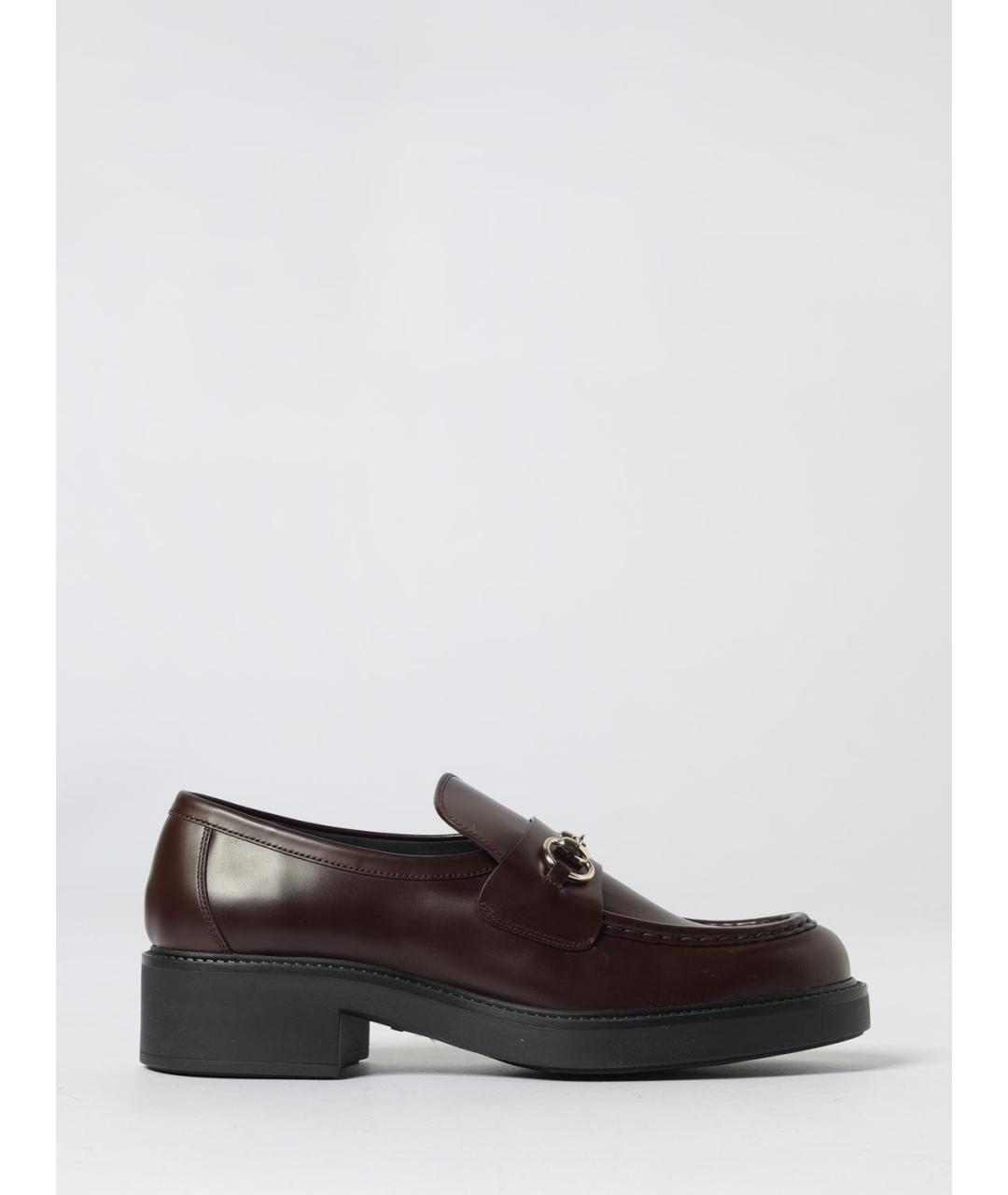 GUCCI Коричневые кожаные лоферы, фото 5