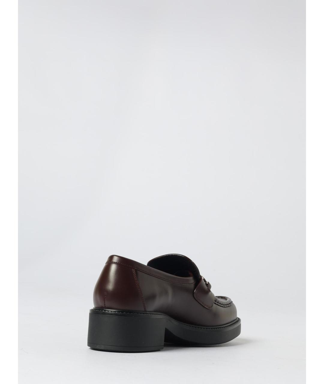 GUCCI Коричневые кожаные лоферы, фото 3