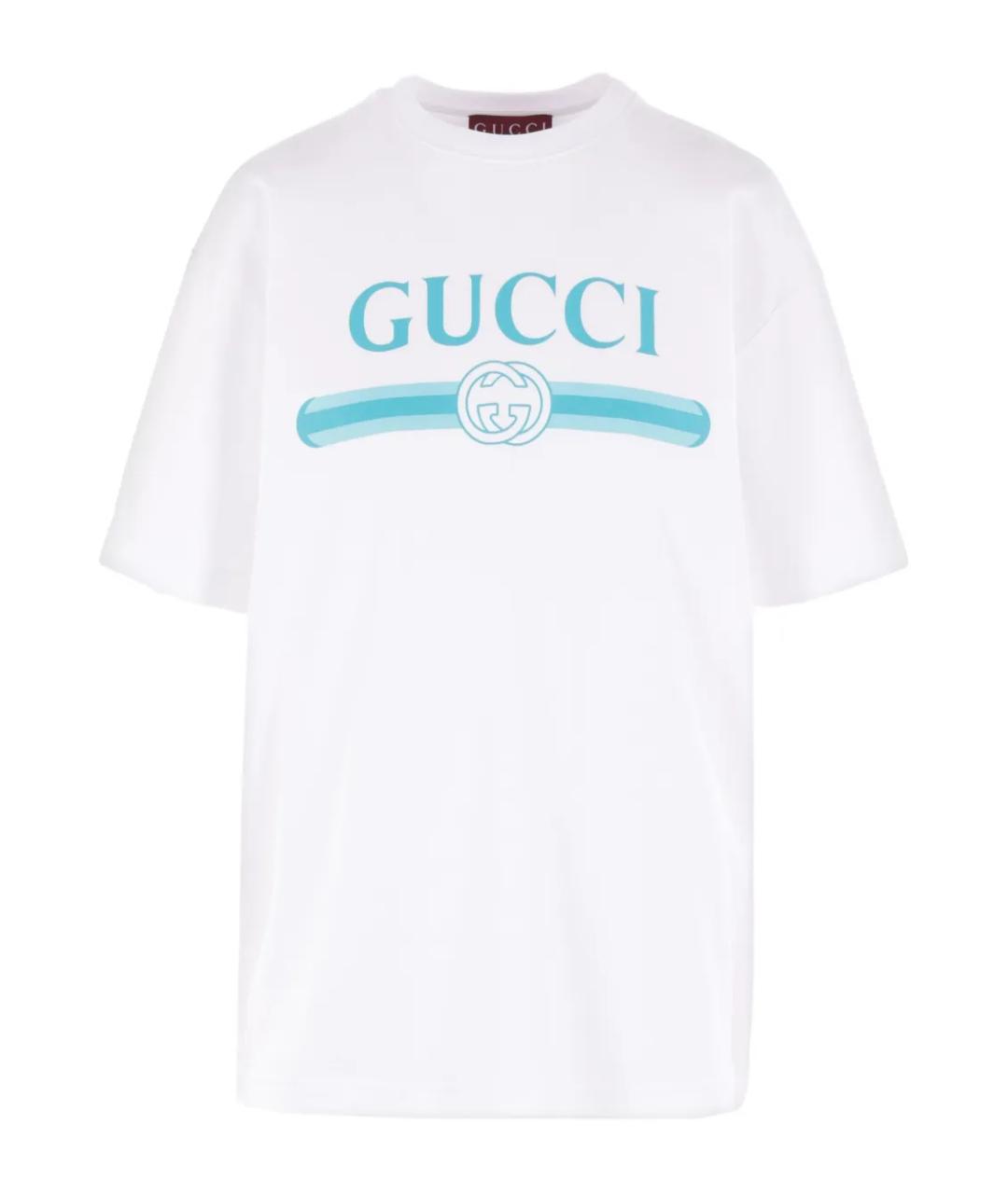 GUCCI Белая хлопковая футболка, фото 1