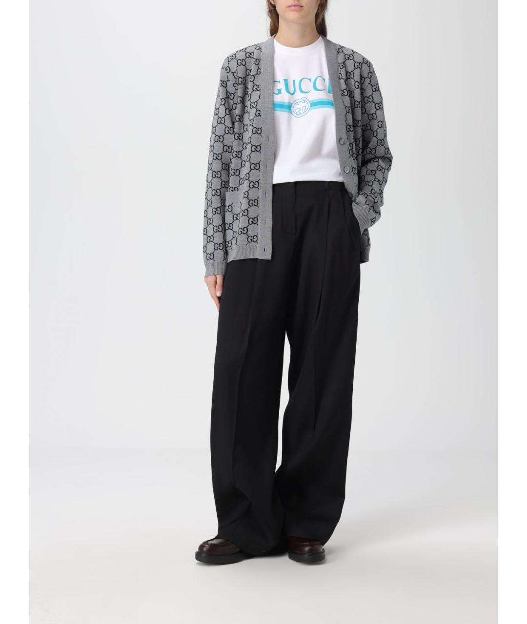 GUCCI Белая хлопковая футболка, фото 3