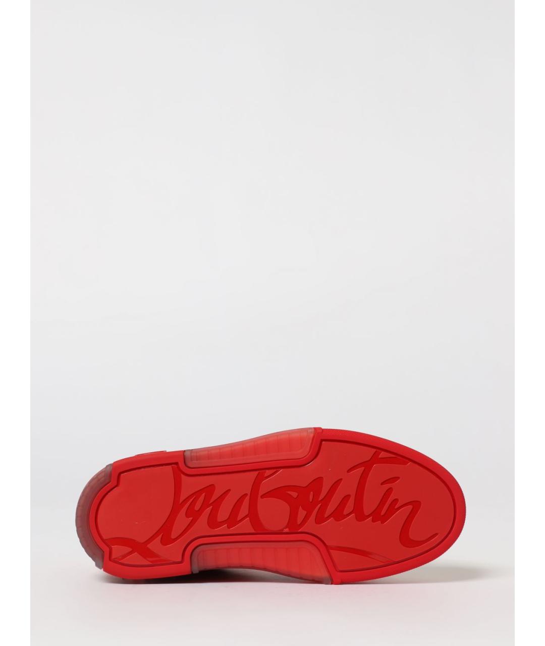 CHRISTIAN LOUBOUTIN Красные низкие кроссовки / кеды, фото 4