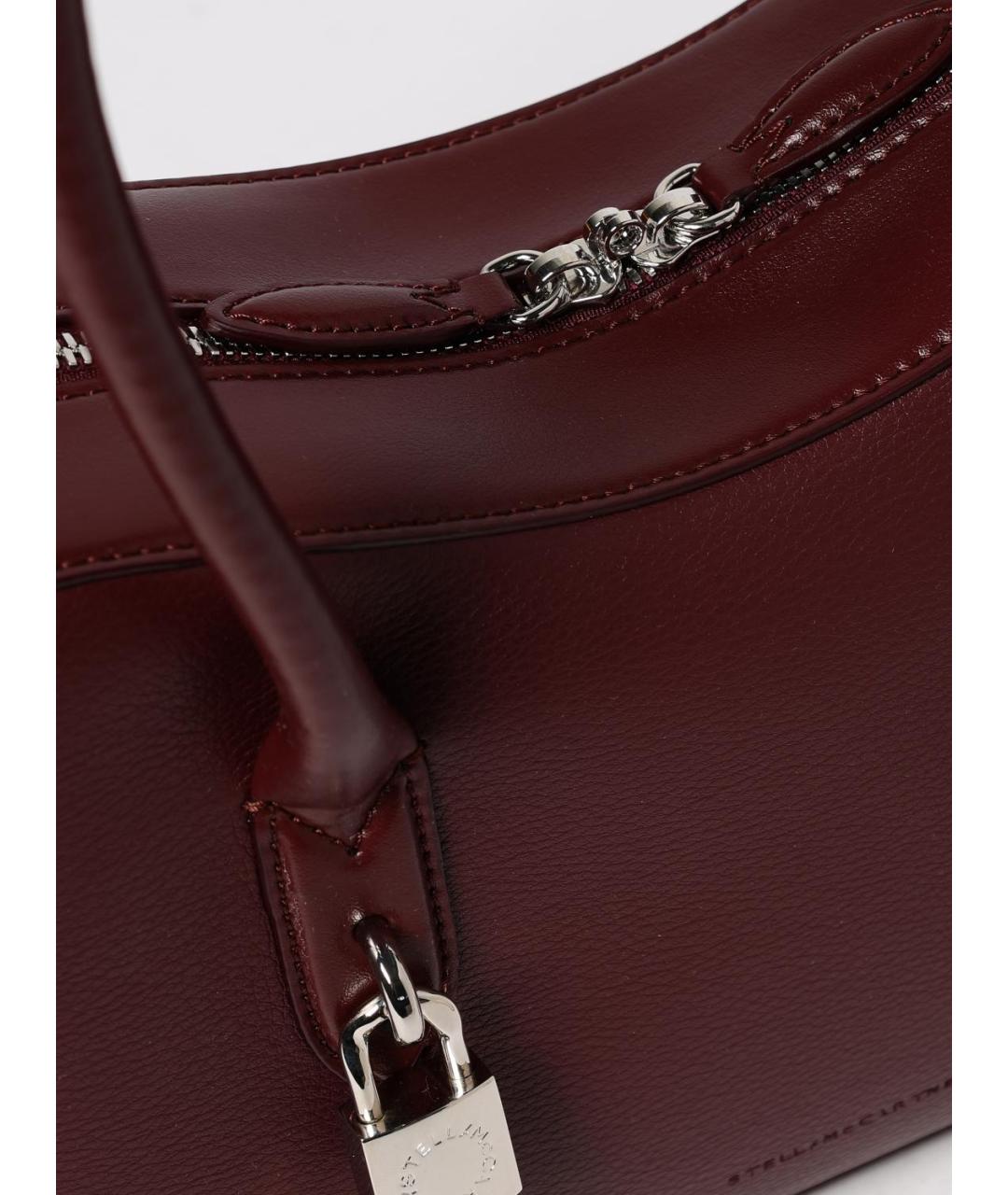 STELLA MCCARTNEY Бордовая сумка тоут из искусственной кожи, фото 4