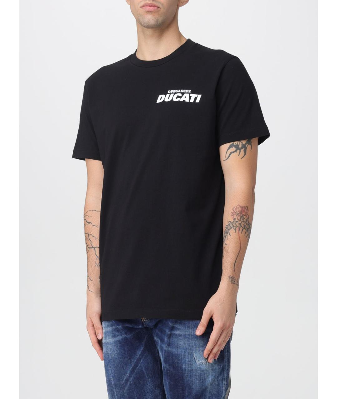 DSQUARED2 Черная хлопковая футболка, фото 4
