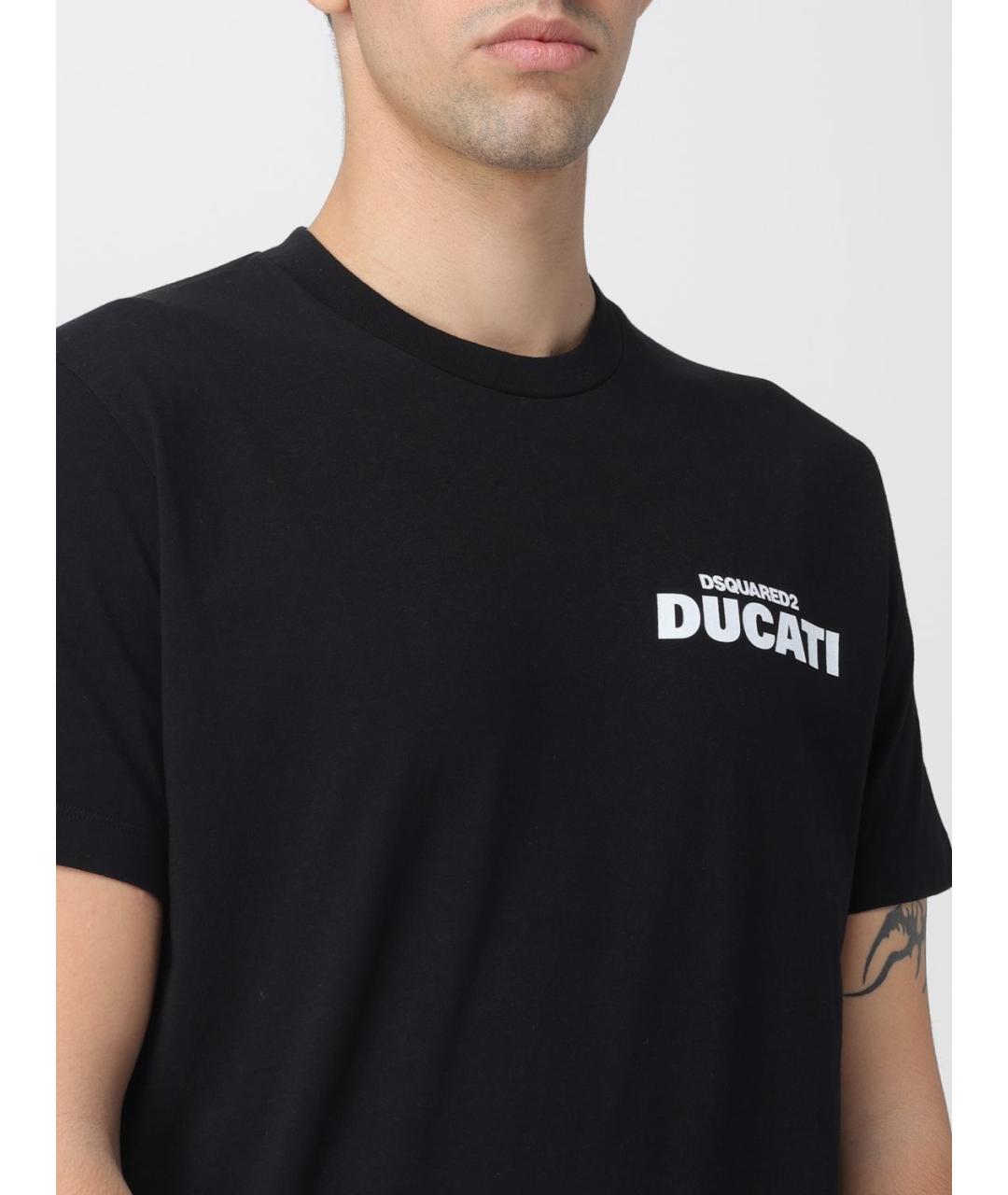 DSQUARED2 Черная хлопковая футболка, фото 5