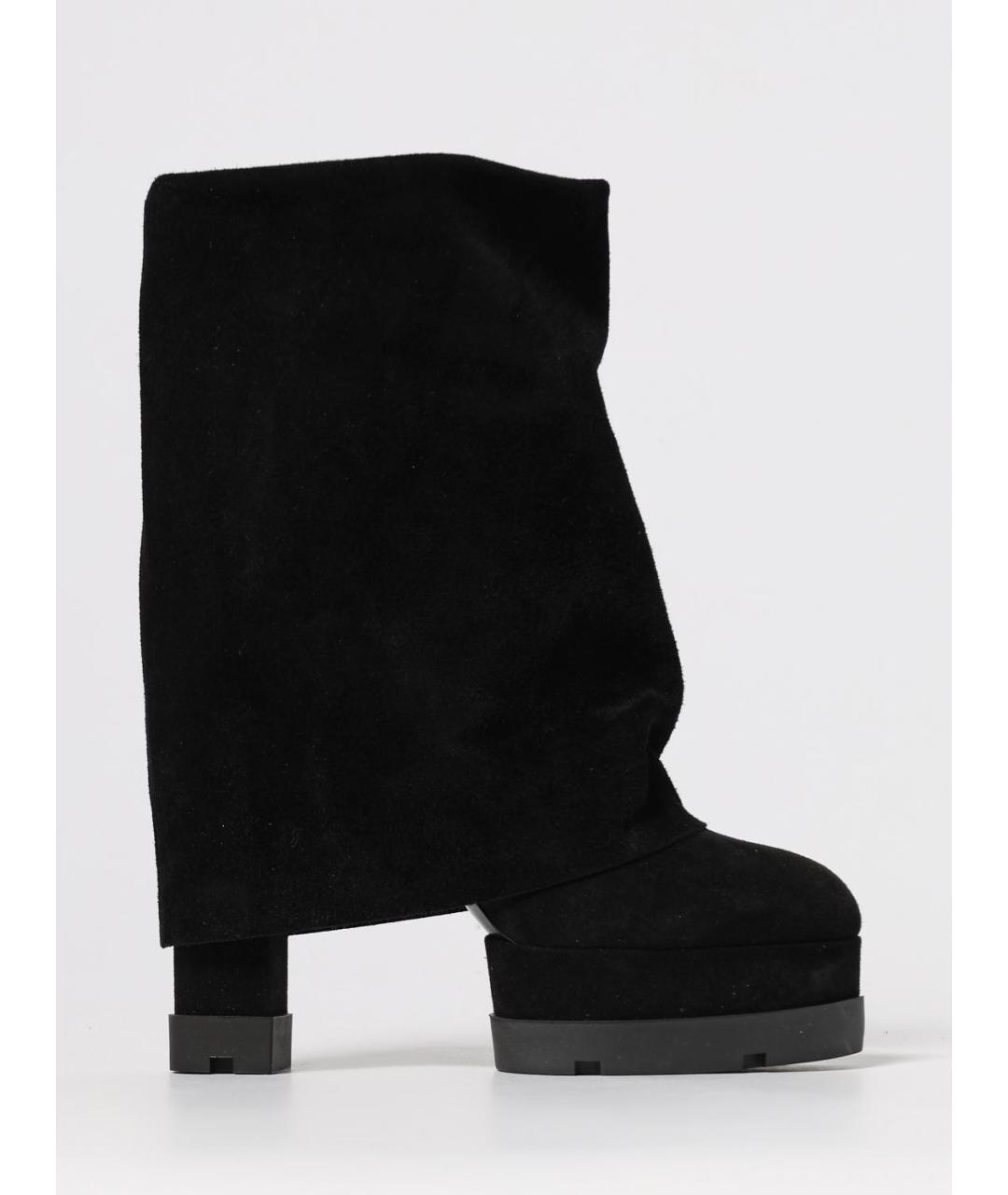 CASADEI Черные замшевые сапоги, фото 4