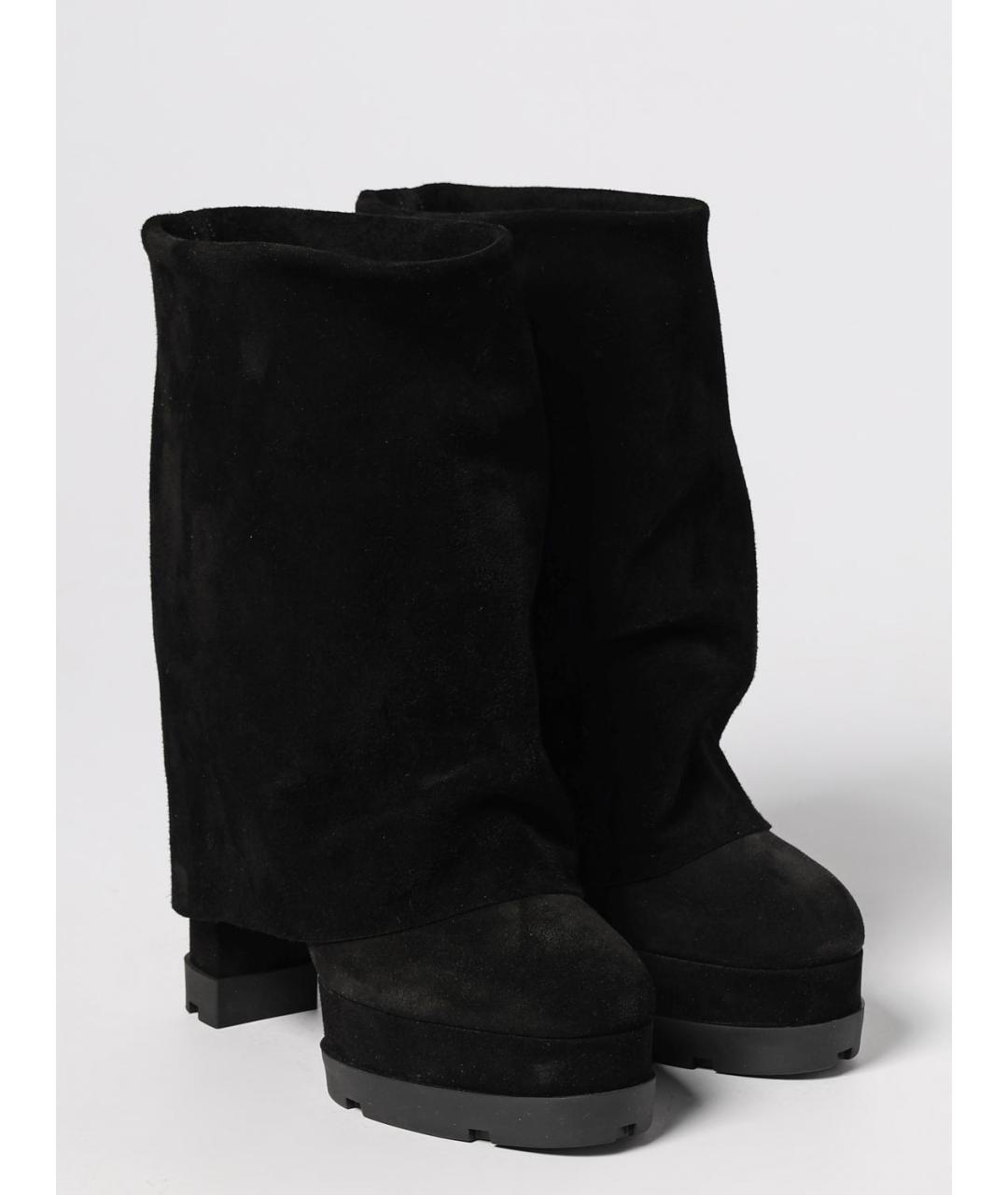 CASADEI Черные замшевые сапоги, фото 2