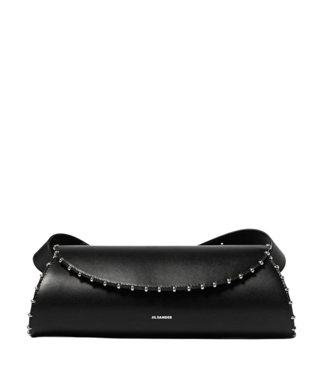 JIL SANDER Черная кожаная сумка через плечо, фото 1