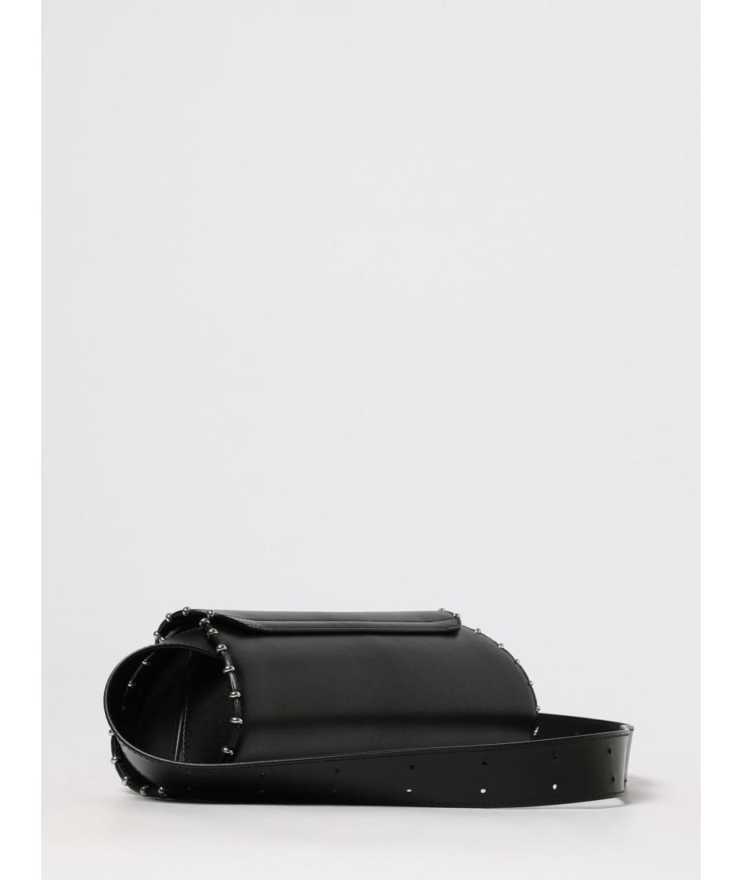 JIL SANDER Черная кожаная сумка через плечо, фото 3