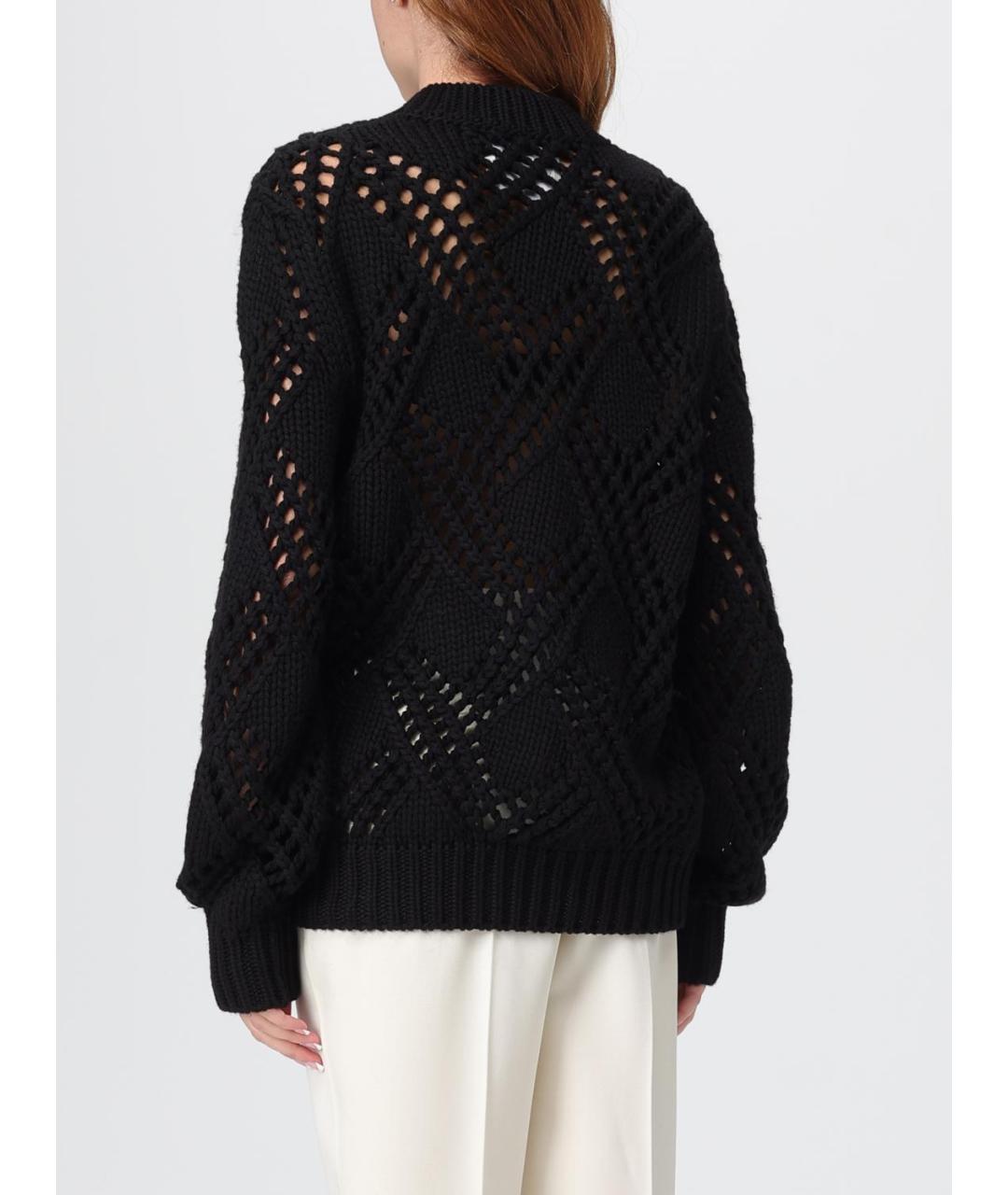 JIL SANDER Черный шерстяной джемпер / свитер, фото 3