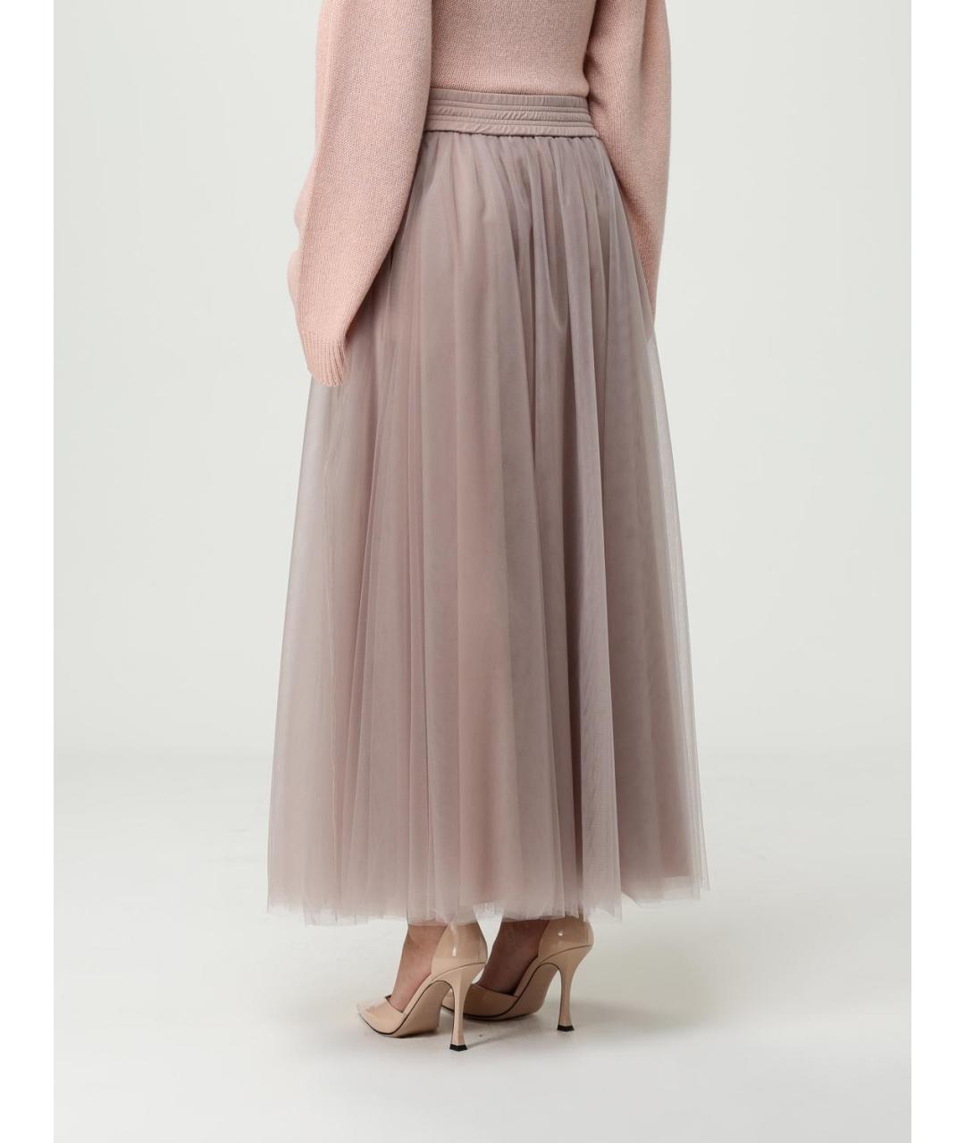 FABIANA FILIPPI Бежевая полиамидовая юбка макси, фото 3