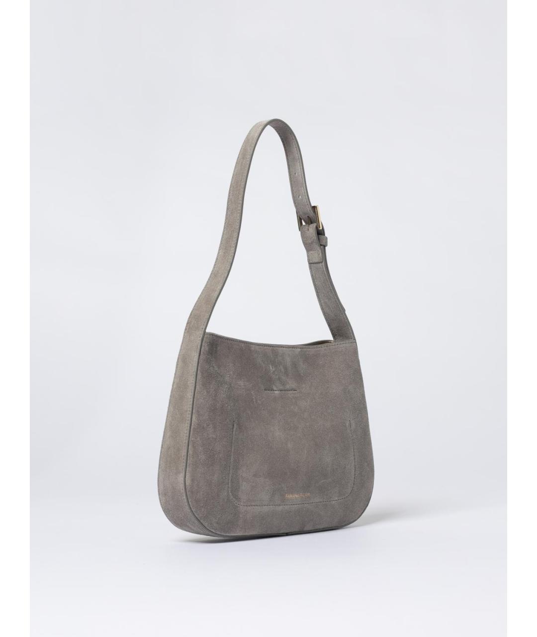 FABIANA FILIPPI Серая замшевая сумка через плечо, фото 2