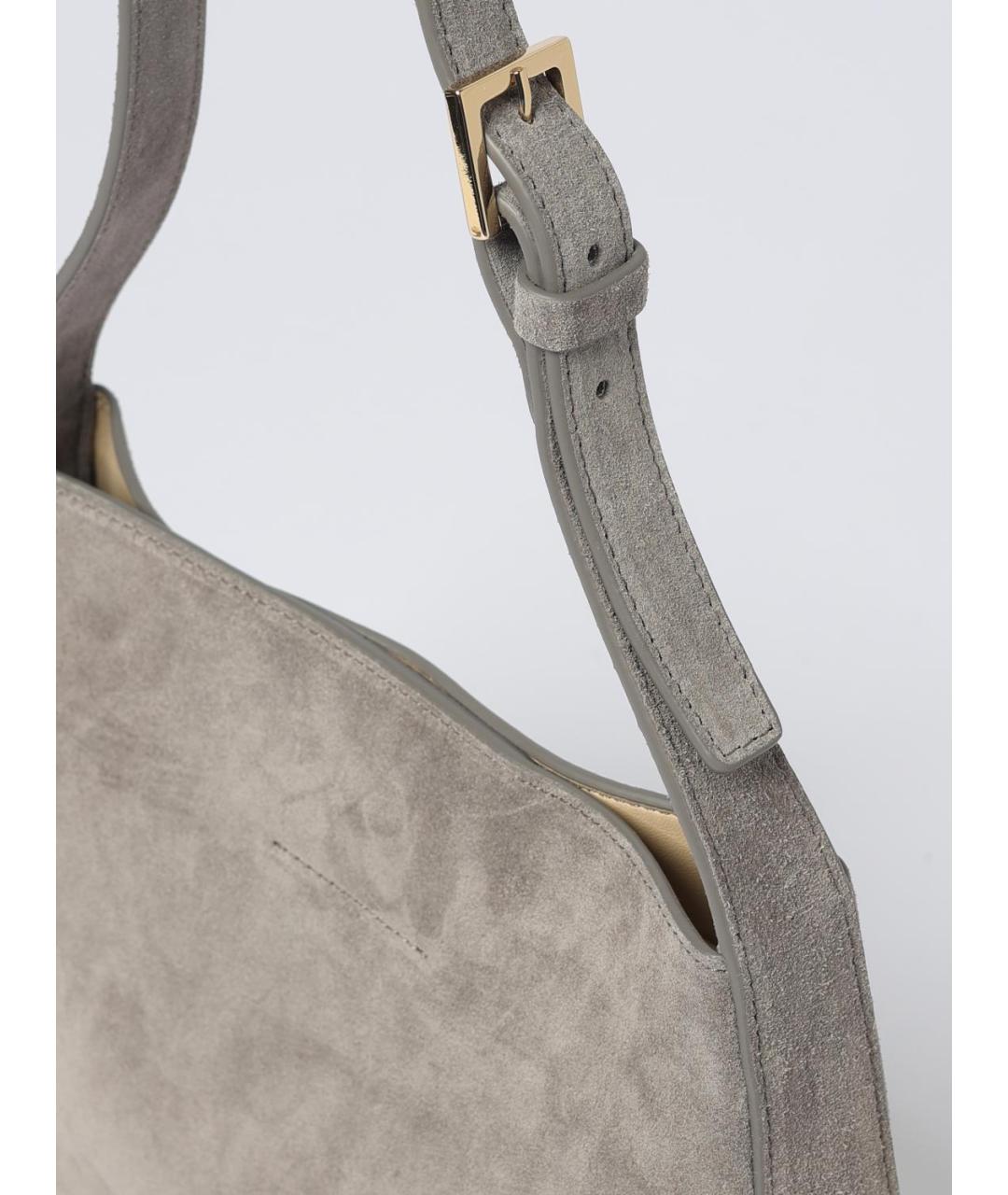 FABIANA FILIPPI Серая замшевая сумка через плечо, фото 3