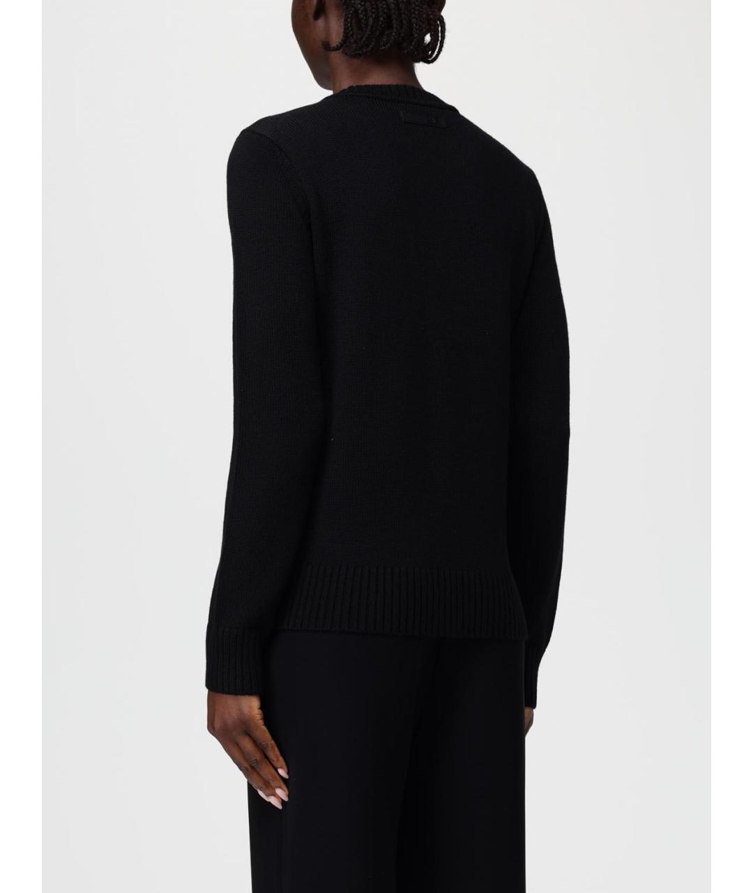 EA7 Черный шерстяной джемпер / свитер, фото 2