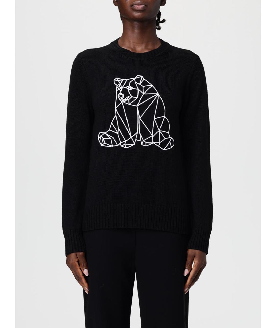 EA7 Черный шерстяной джемпер / свитер, фото 4