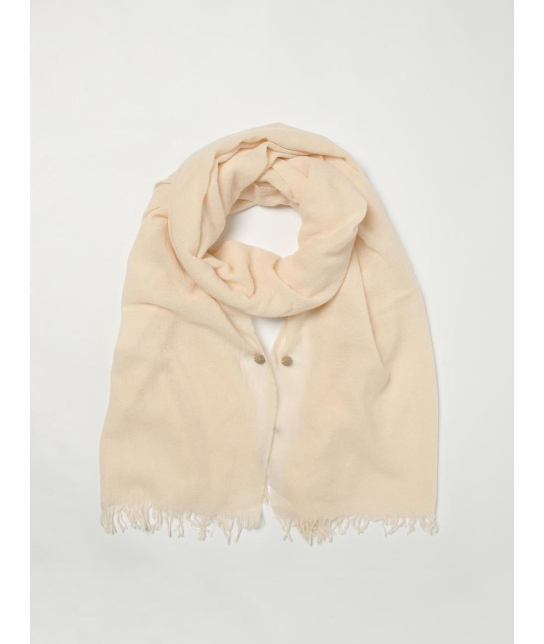 FABIANA FILIPPI Бежевый шерстяной шарф, фото 2