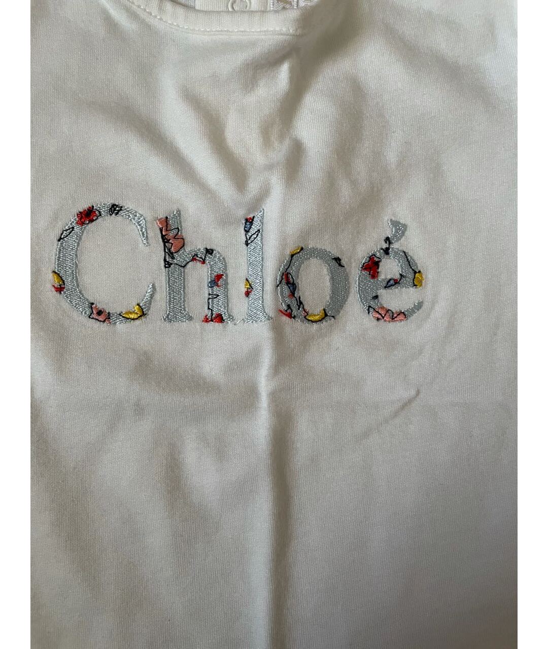 CHLOE KIDS Белый хлопковый футболка / топ, фото 3