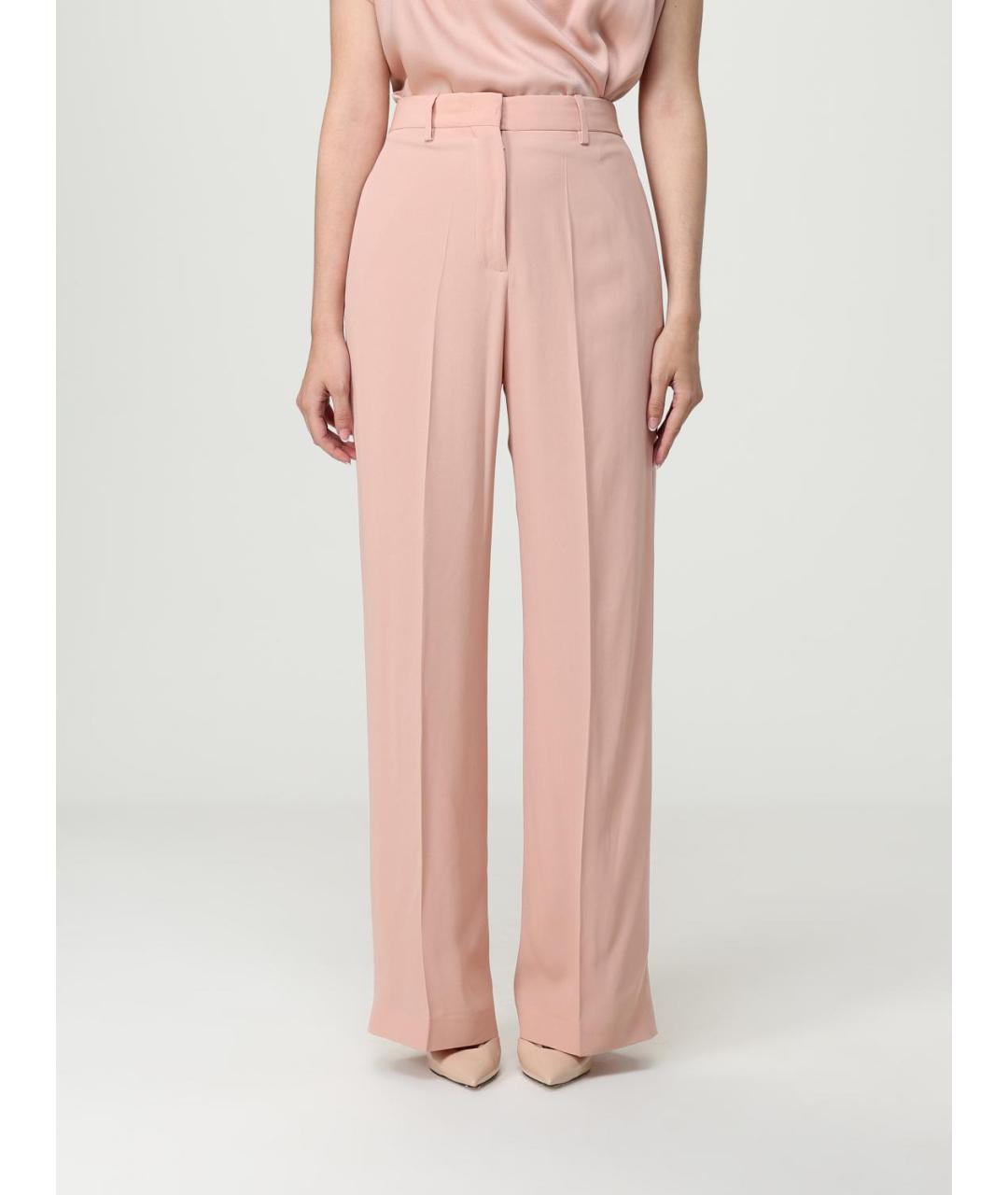 FABIANA FILIPPI Розовые вискозные прямые брюки, фото 6