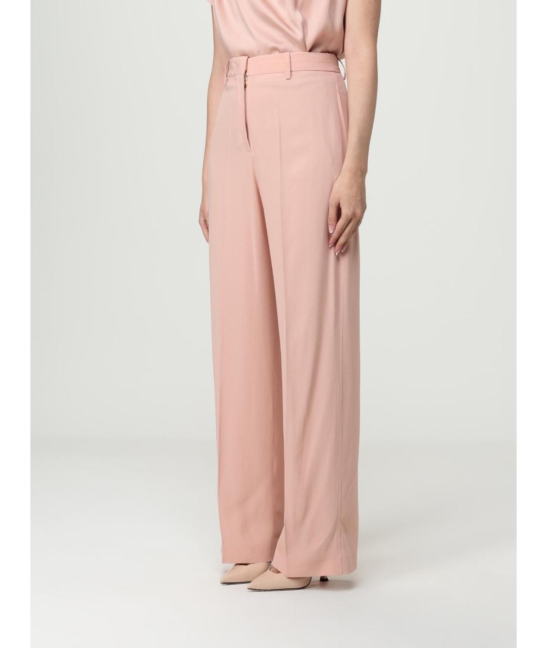 FABIANA FILIPPI Розовые вискозные прямые брюки, фото 4