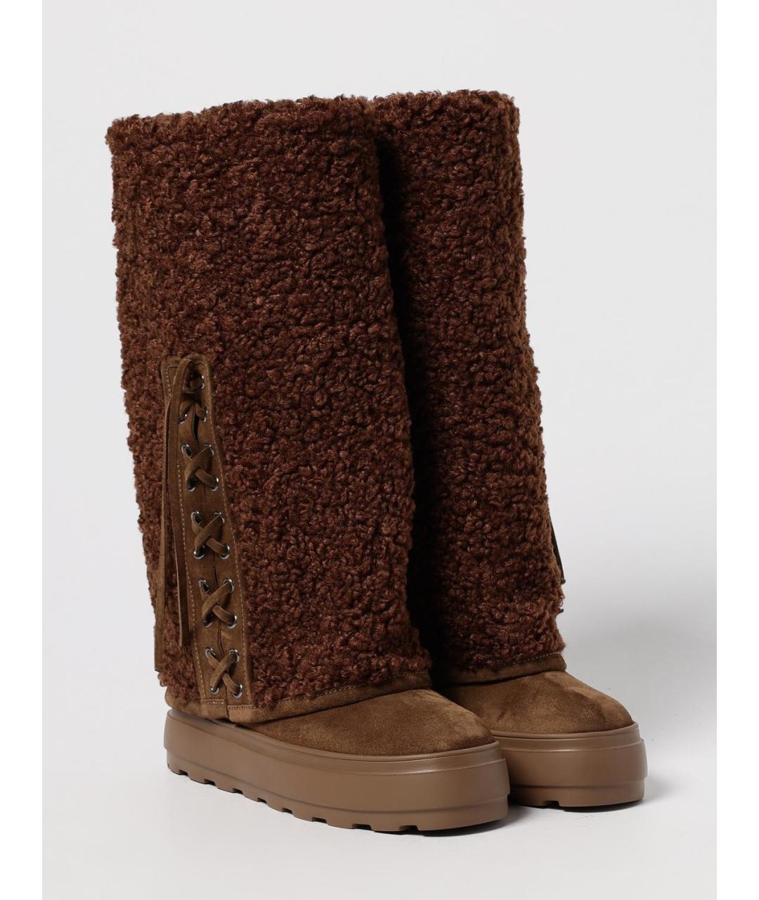 CASADEI Коричневые кожаные сапоги, фото 2