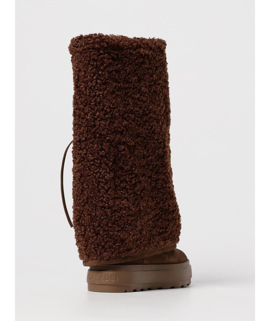 CASADEI Коричневые кожаные сапоги, фото 3