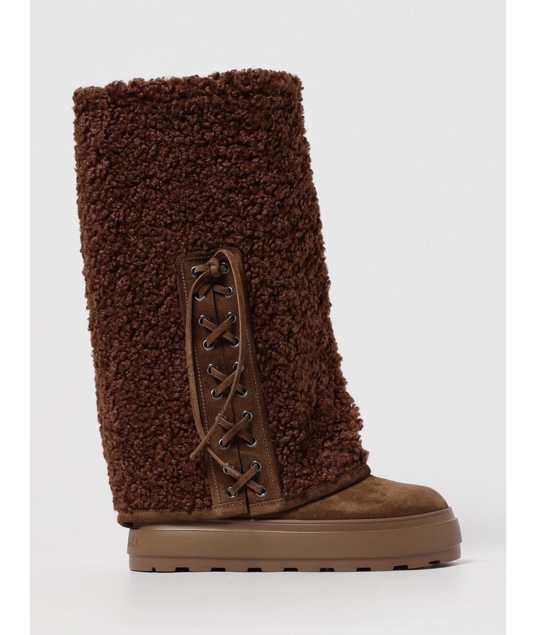 CASADEI Коричневые кожаные сапоги, фото 5