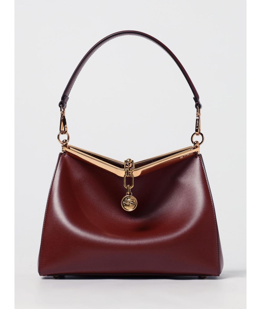 ETRO Коричневая кожаная сумка через плечо, фото 6