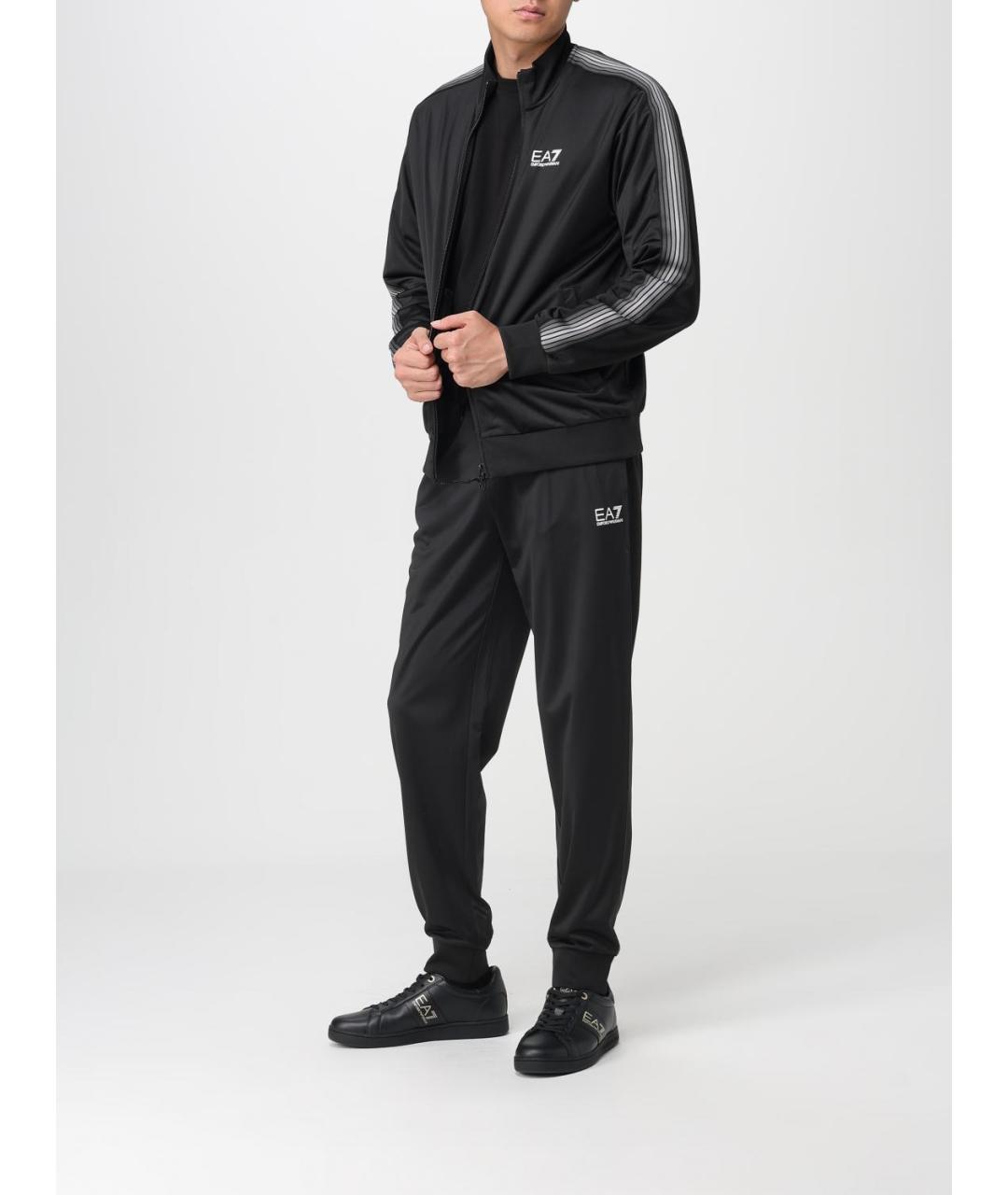 EA7 Черный повседневный костюм, фото 2