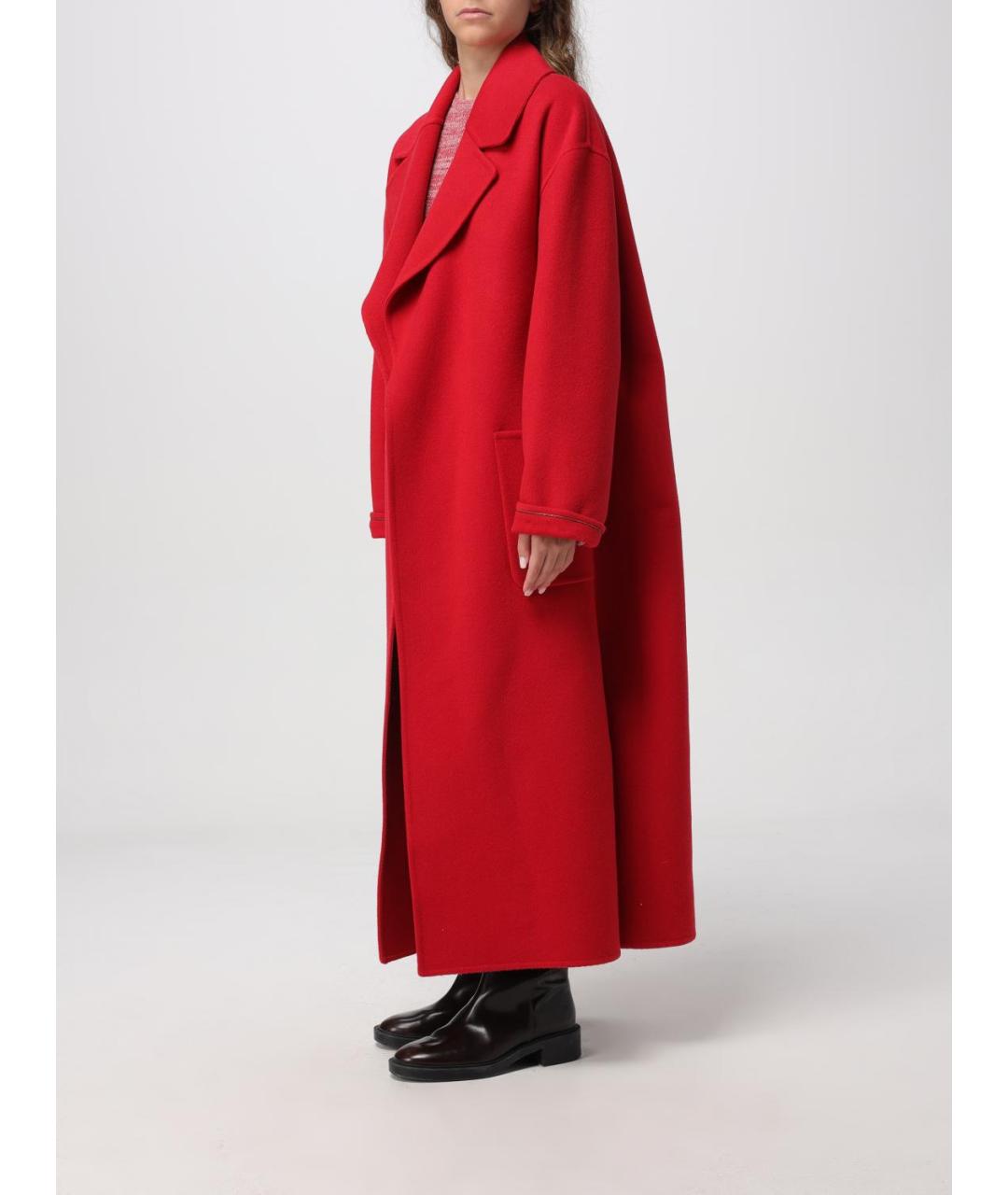 FABIANA FILIPPI Красное шерстяное пальто, фото 5