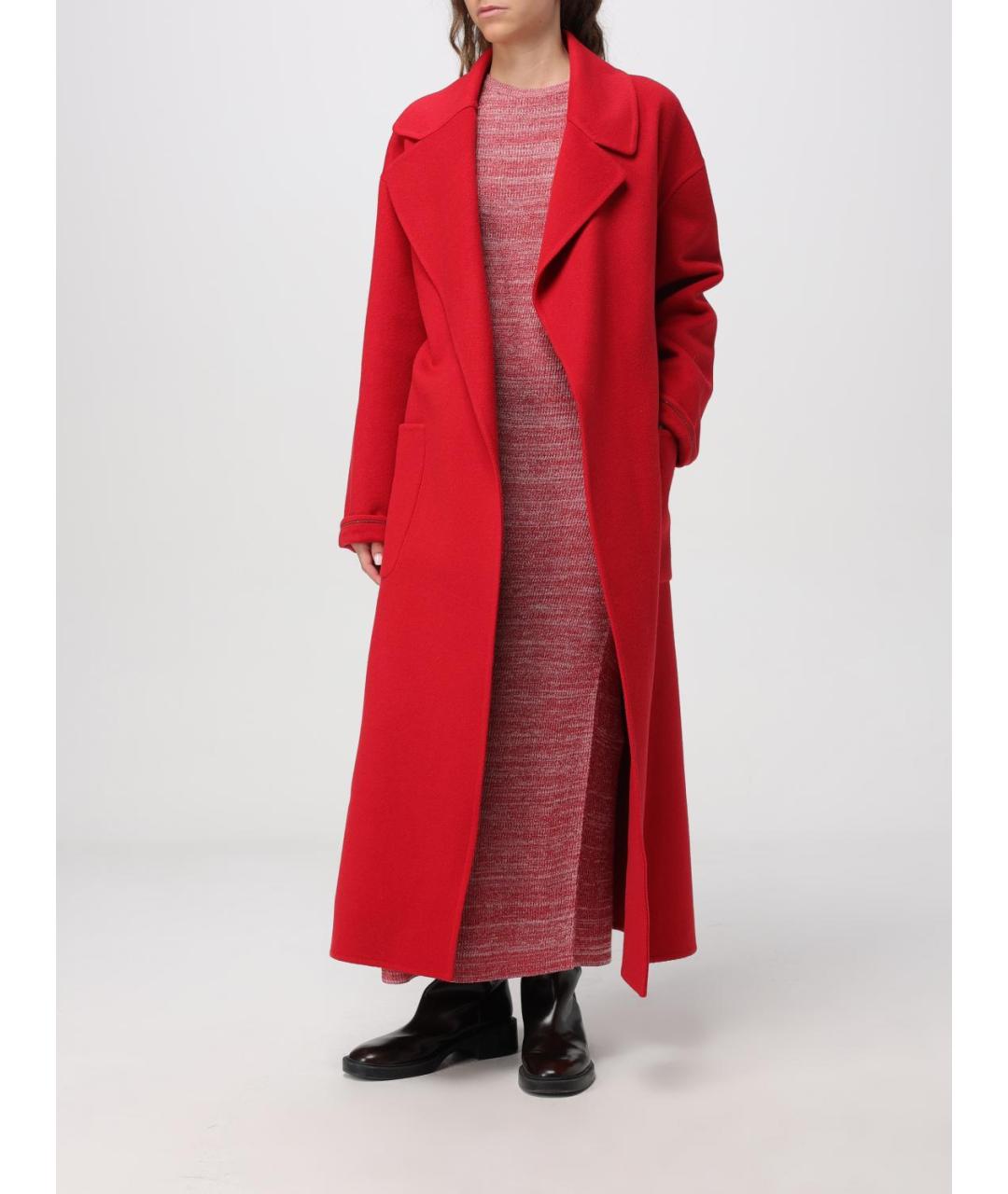 FABIANA FILIPPI Красное шерстяное пальто, фото 3